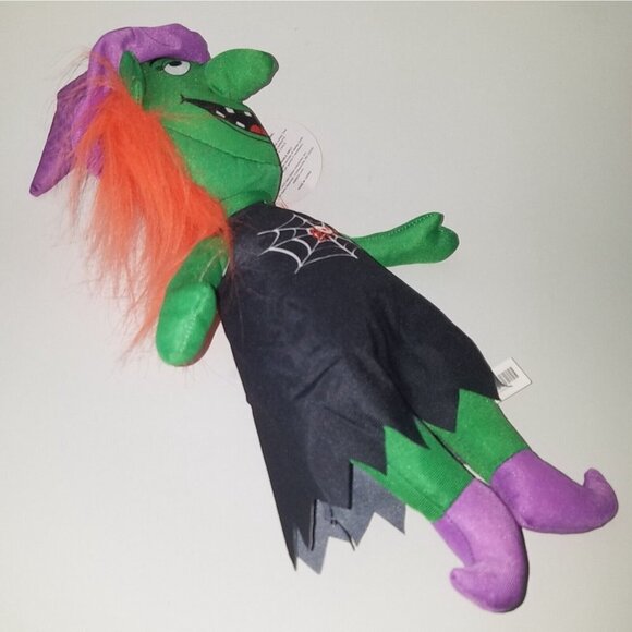 Green Witch Plush 18" Stuffed Animal Toy Halloween Orange A&A Global 2022 w/TAG - Picture 9 of 13